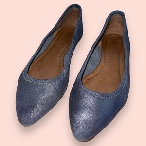 Frye Regina Pointy Toe Metallic Ballet Flats